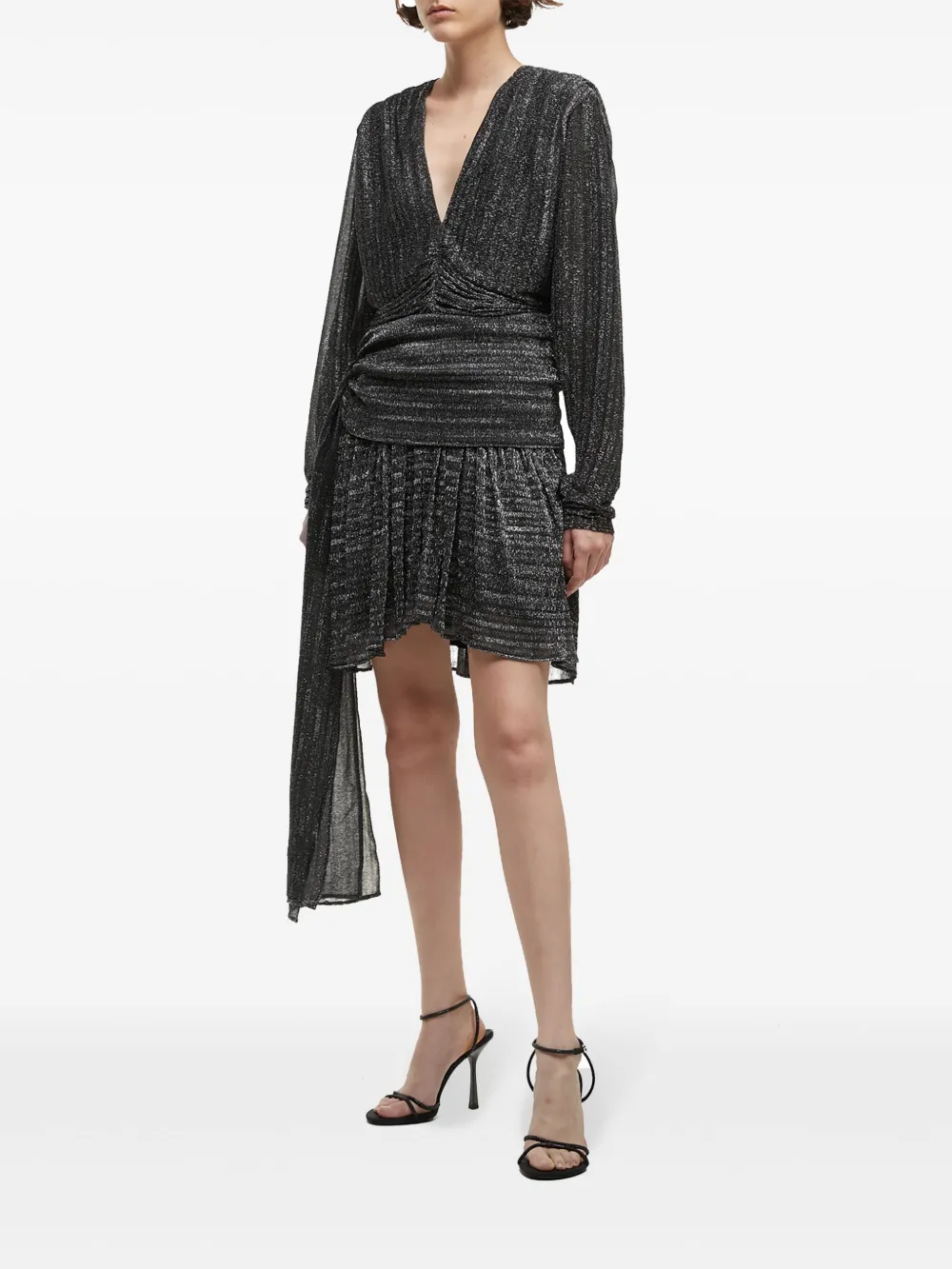  Iro Draped Minidress - Grey 