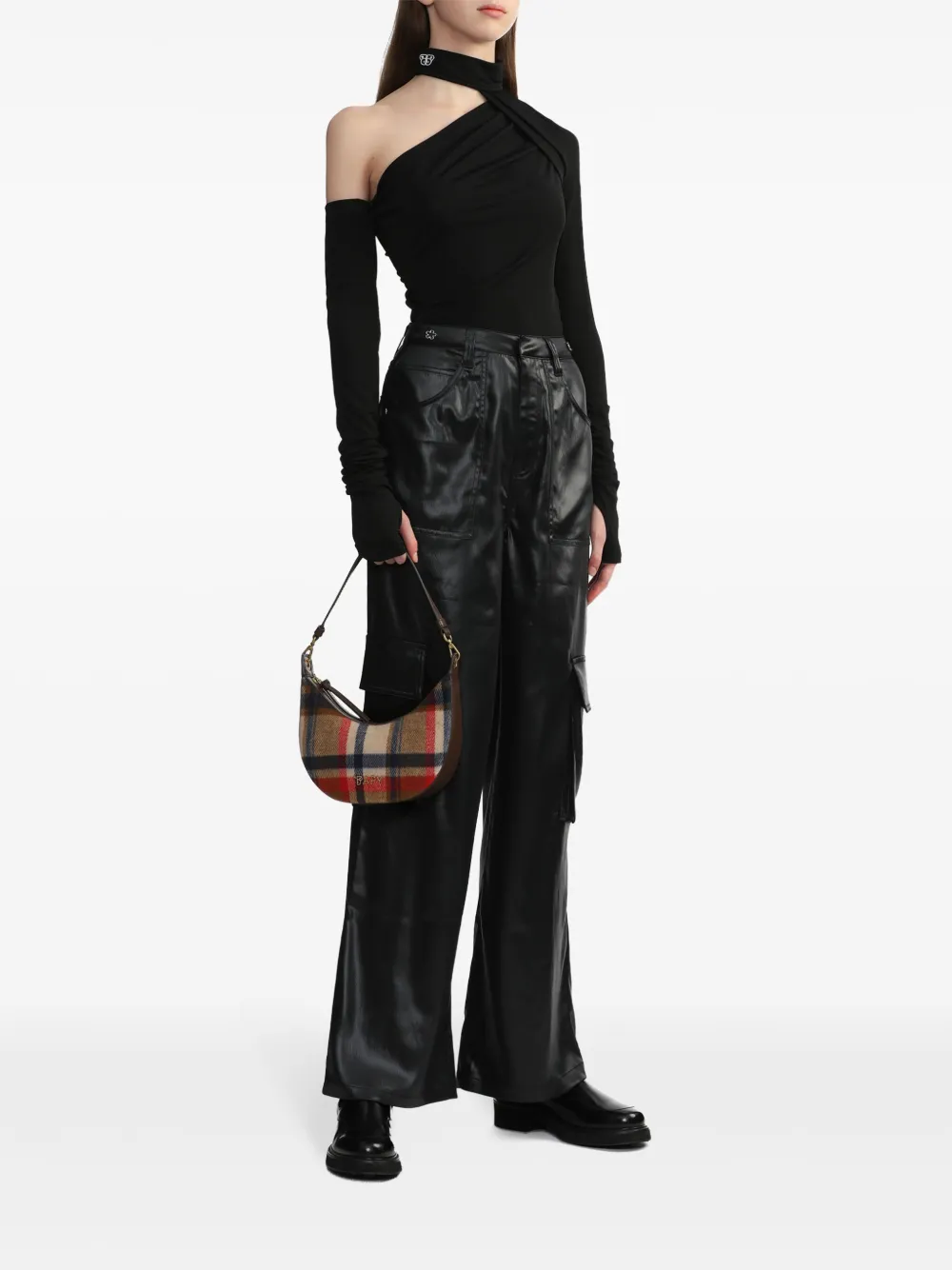 BAPY BY *A BATHING APE Cargo broek van imitatieleer Zwart