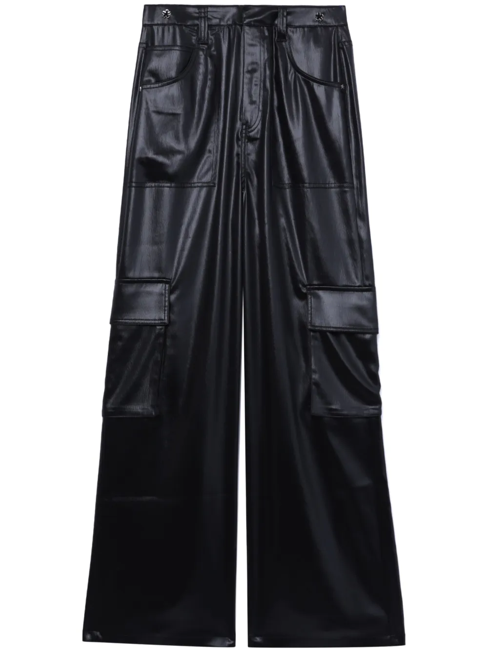 BAPY BY *A BATHING APE Cargo broek van imitatieleer Zwart