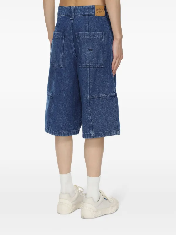 Maison Kitsuné Workwear Denim Shorts | Blue | FARFETCH