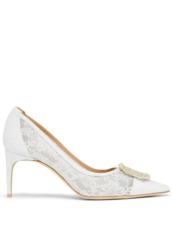 Malone Souliers Monroe 70mm パンプス | ホワイト | FARFETCH JP