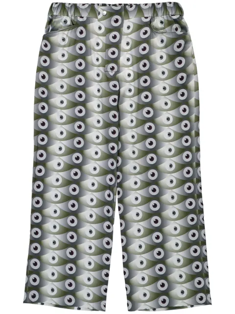 GmbH pantalones anchos con estampado de ojo
