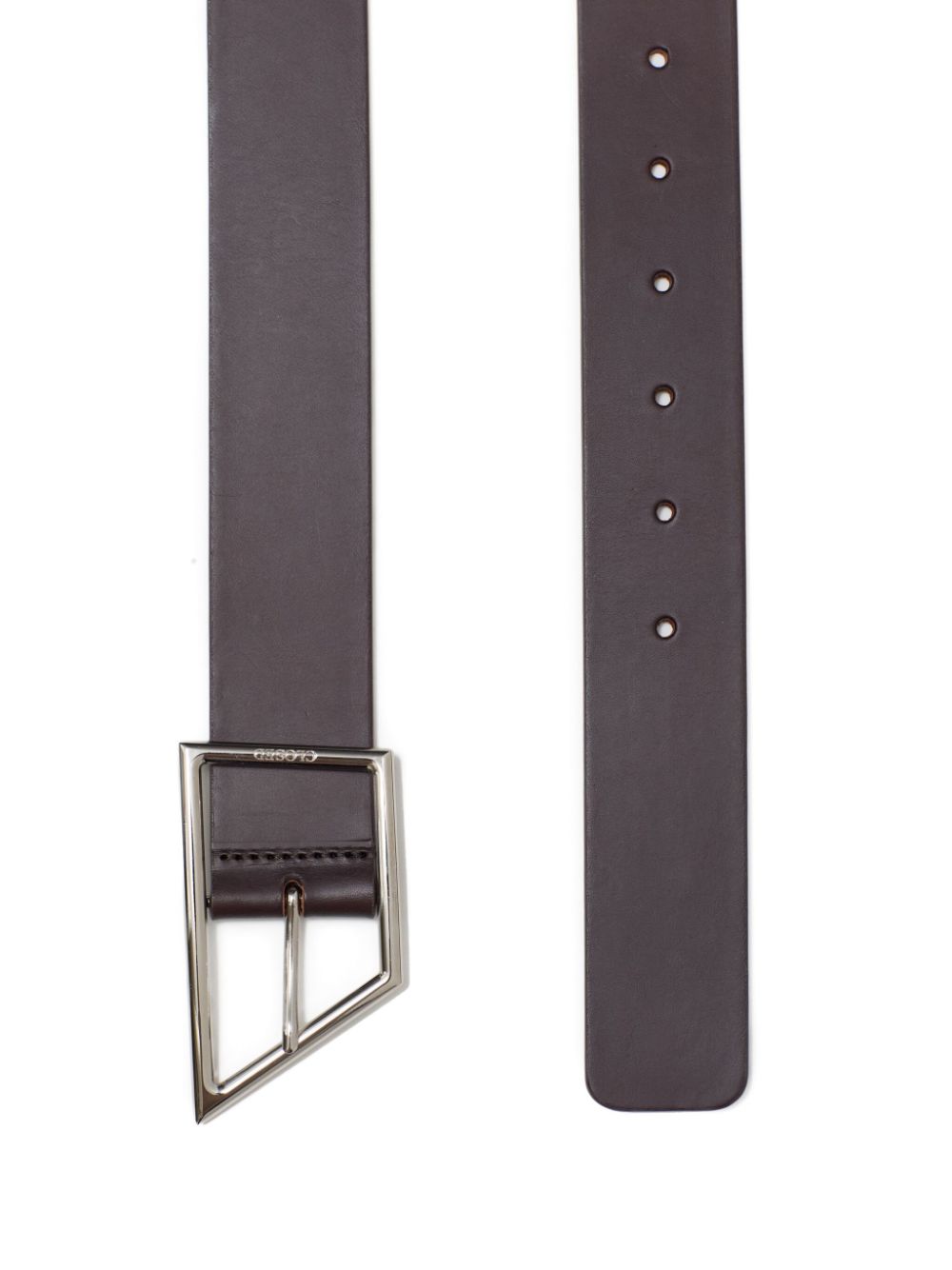 Closed leather belt - Bruin