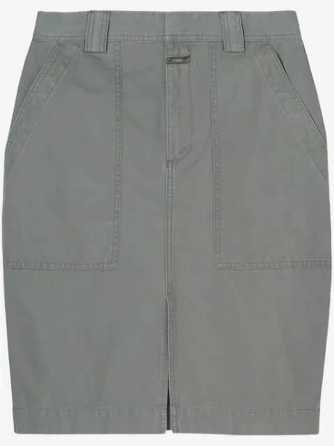 Closed cotton midi skirt
