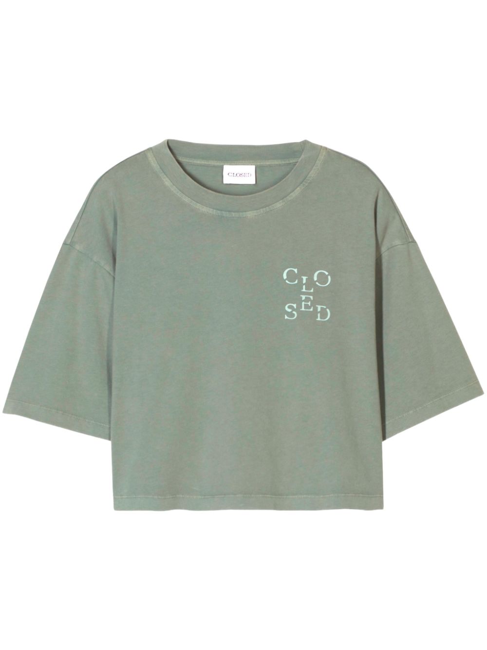 Closed cropped T-shirt - Green