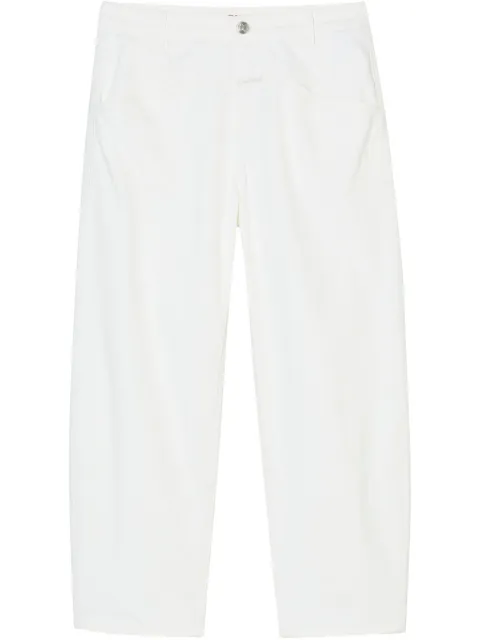 Closed stretch-cotton cropped pants