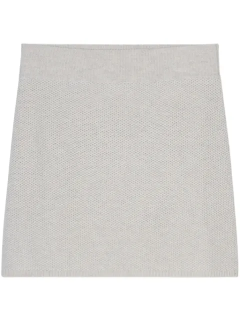 Closed wool mini skirt