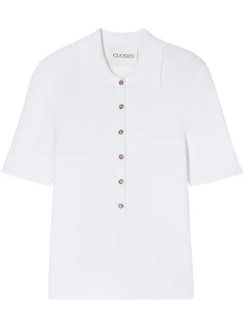 Closed short-sleeved polo top