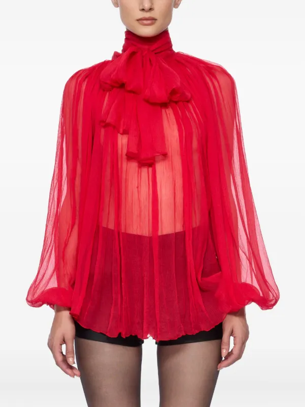 Atu Body Couture シフォン ブラウス | レッド | FARFETCH JP