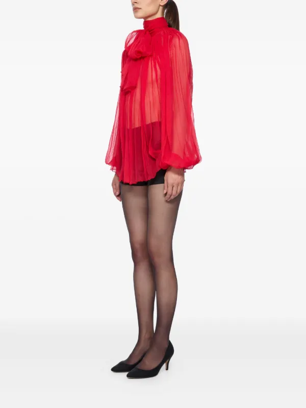 Atu Body Couture シフォン ブラウス | レッド | FARFETCH JP