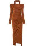 Atu Body Couture off-shoulder maxi dress - Brown