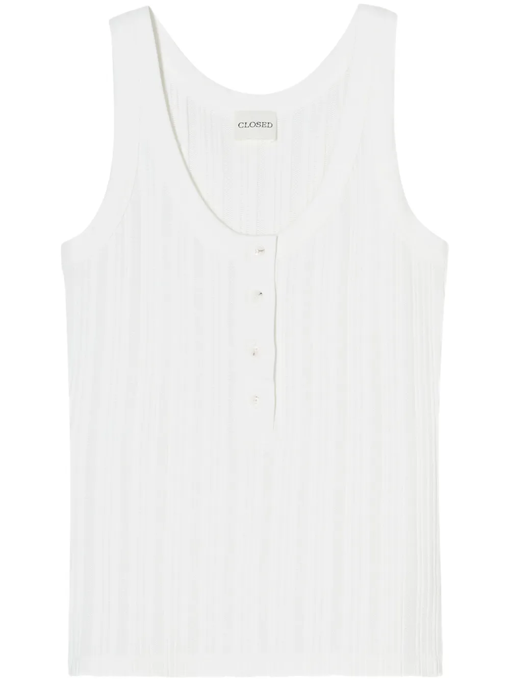 CLOSED RIBBED TANK TOP 
