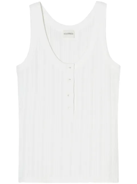 Closed ribbed tank top 