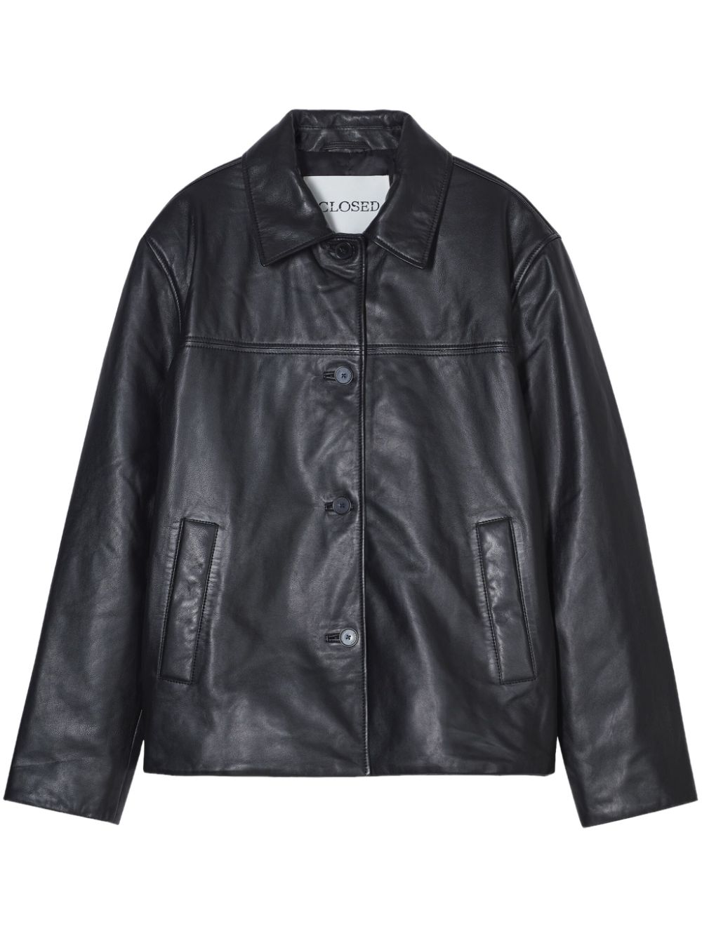 Closed leather jacket - Black