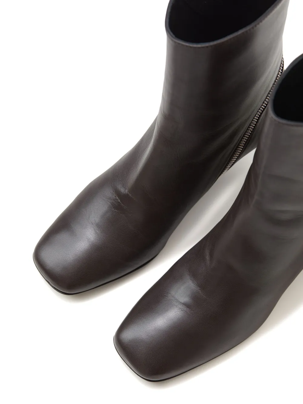 Closed 60mm leather boots Brown