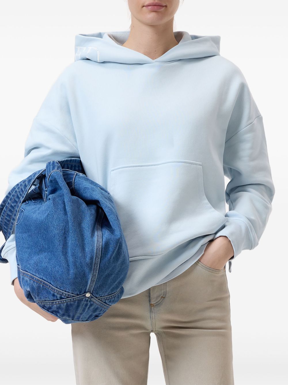 Closed logo-embroidered hoodie - Blauw