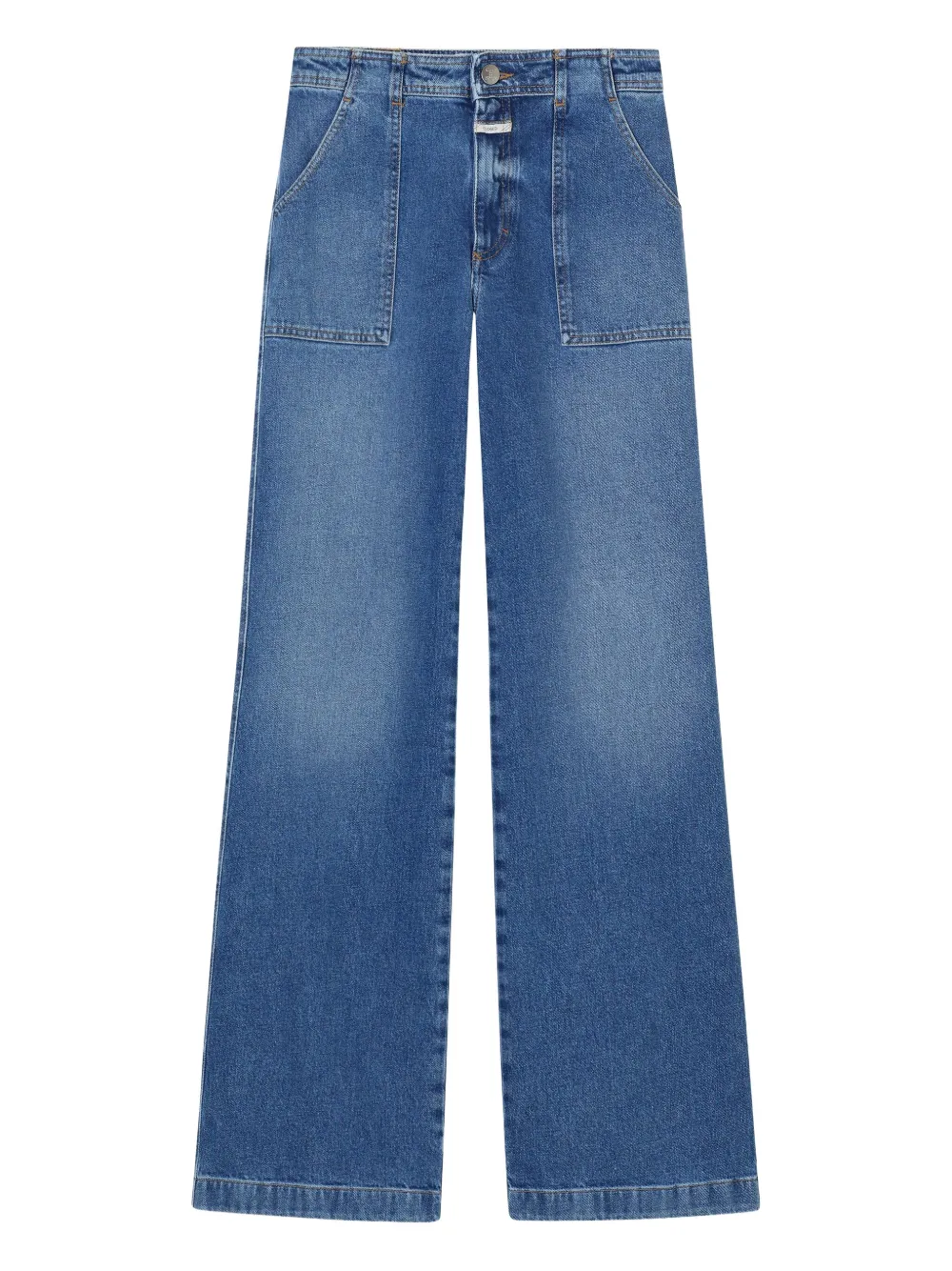 Closed Jeans met wijde pijpen Blauw