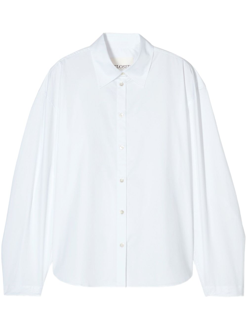 pleated-sleeve shirt