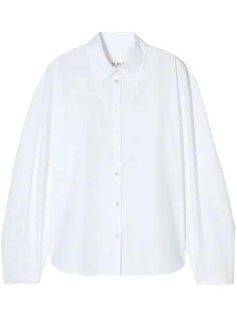 Closed pleated-sleeve shirt