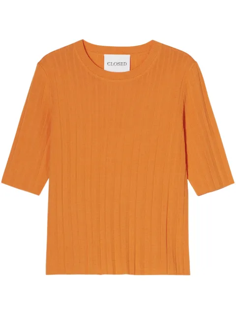Closed short-sleeve T-shirt