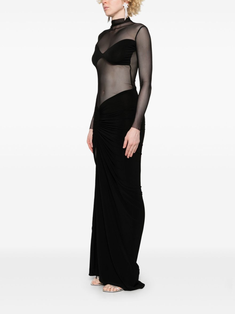 Atu Body Couture Maxi-jurk met ruches Zwart