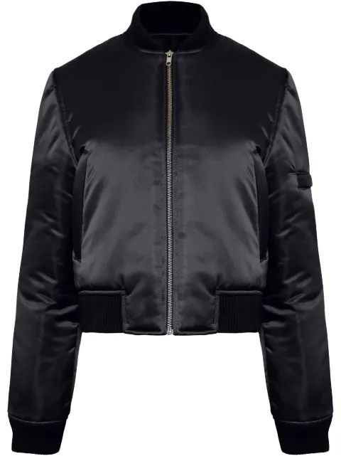 À La Garçonne Jaqueta bomber cropped de cetim