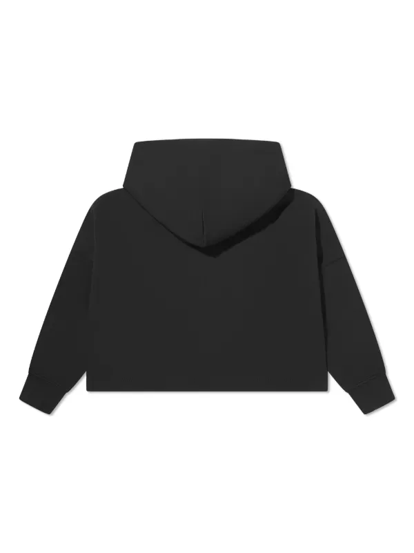 Calvin Klein Jeans logo-print Cropped Hoodie Black FARFETCH PH