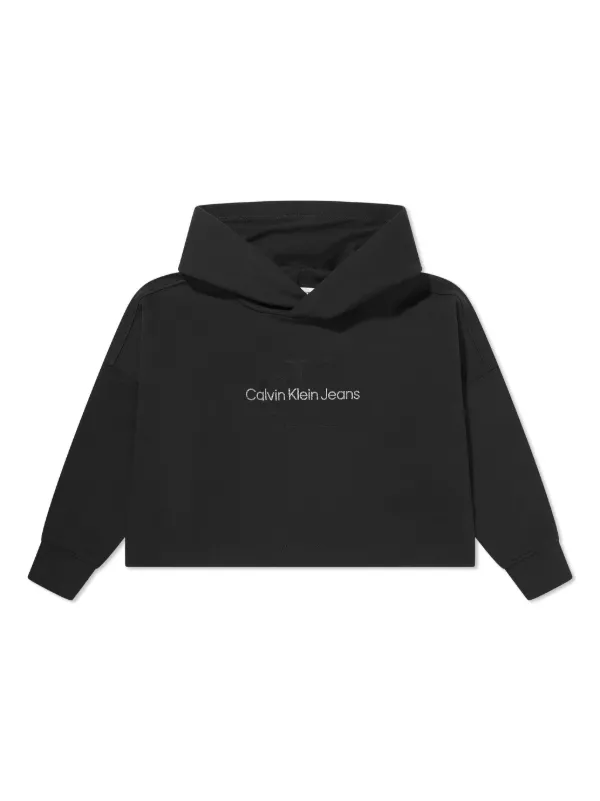 Calvin Klein Jeans クロップド パーカー | ブラック | FARFETCH JP