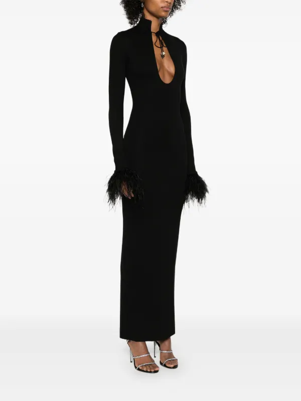 chinese dress ladies Shona Joy - La Lune Lace Back Maxi Dress - Black main image 1