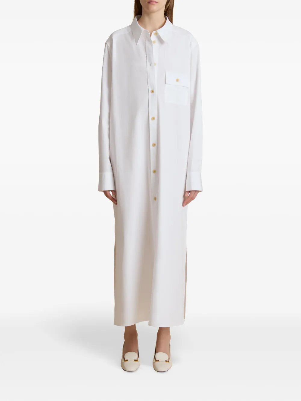 KHAITE Wyatt maxi-jurk Wit