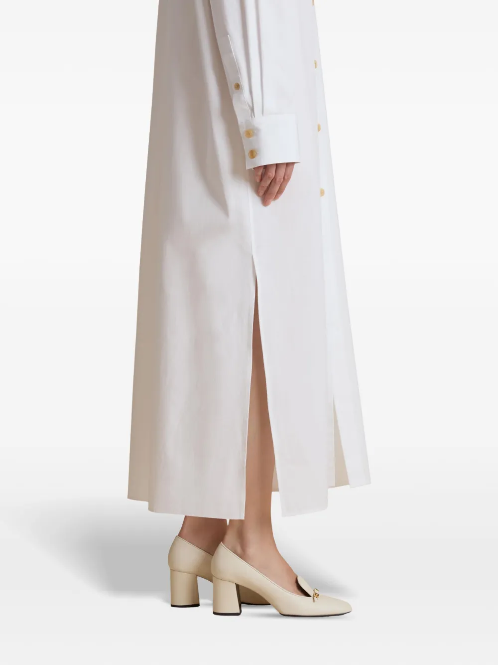 KHAITE Wyatt maxi-jurk Wit