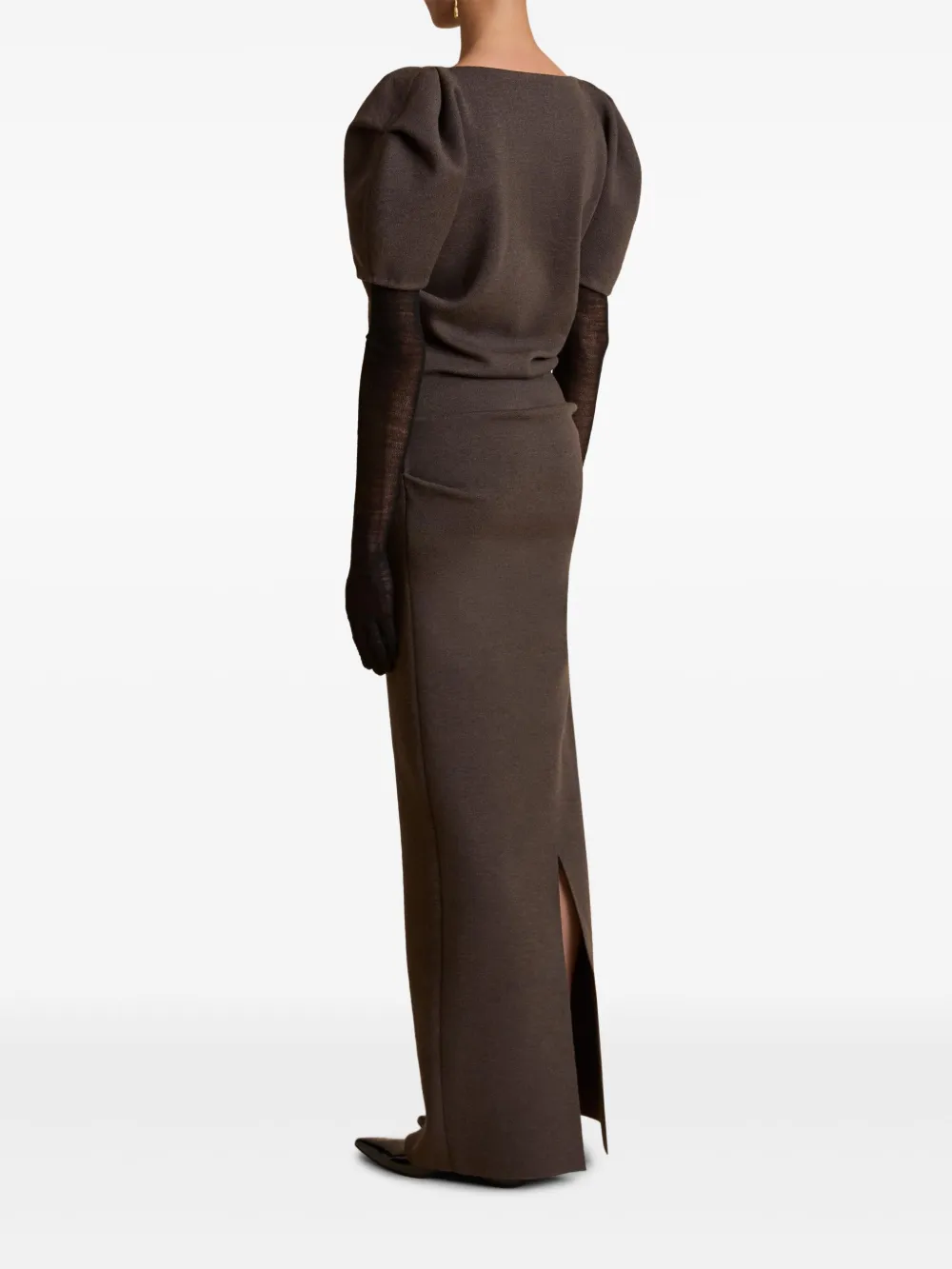 Shop Khaite Merce Dress In Braun