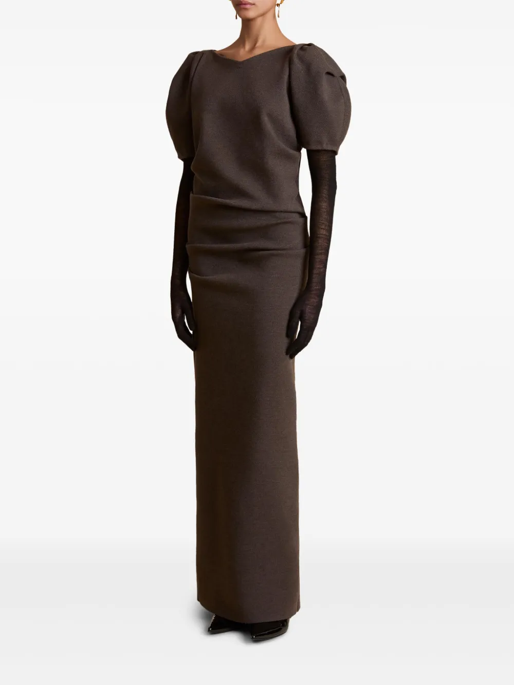 Shop Khaite Merce Dress In Braun