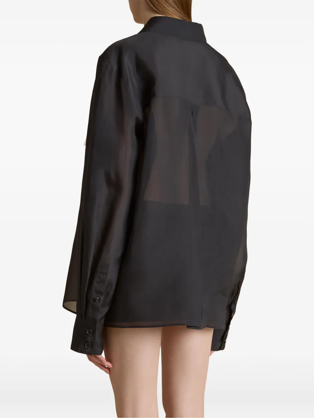 KHAITE Yatty blouse Zwart