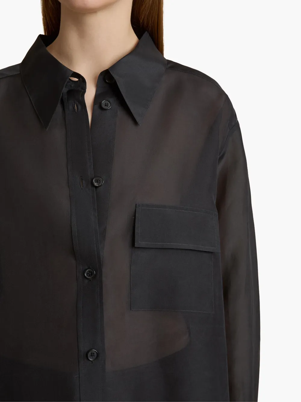 KHAITE Yatty blouse Zwart