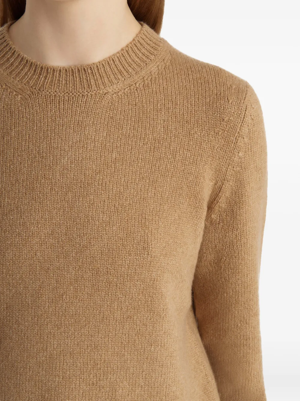 KHAITE Leta trui met ronde hals Beige