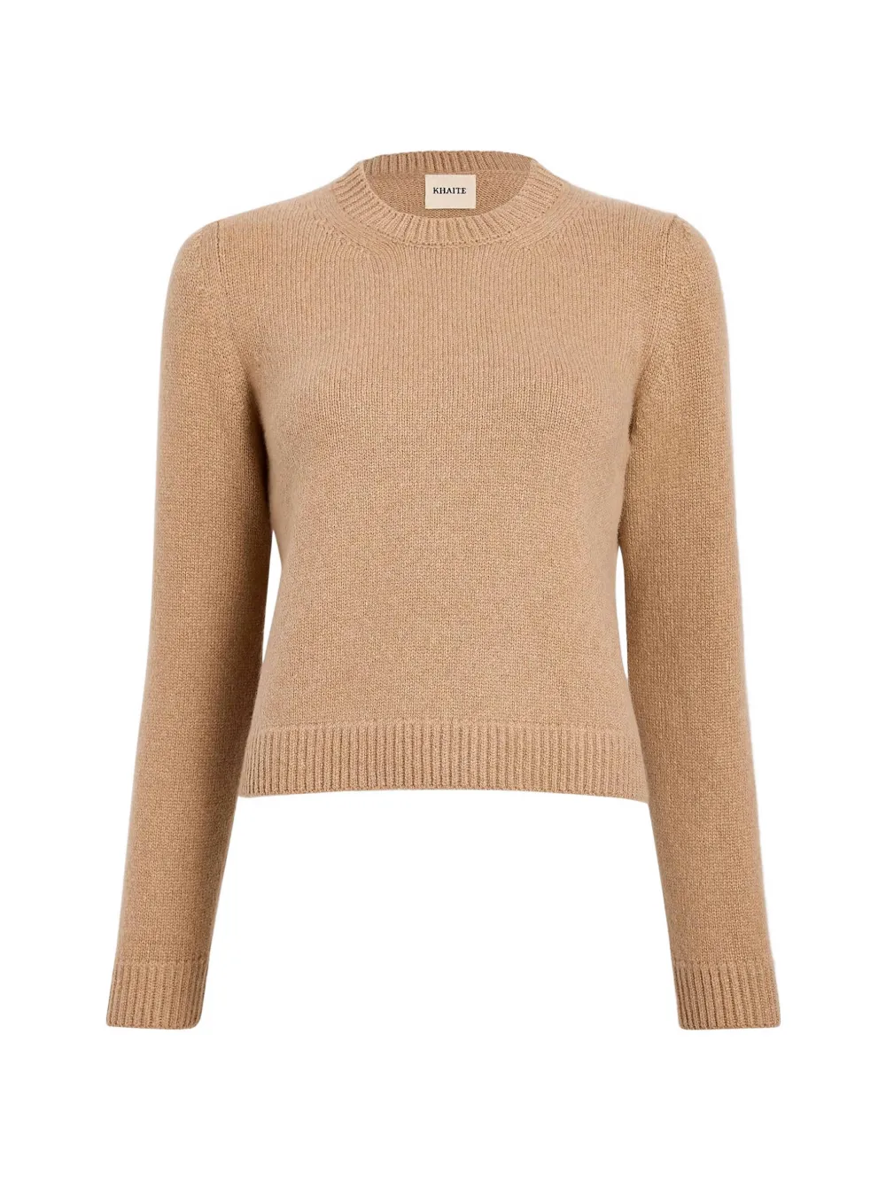 KHAITE Leta trui met ronde hals Beige
