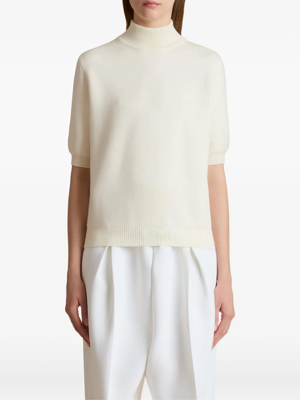 KHAITE Marco gebreide top Beige