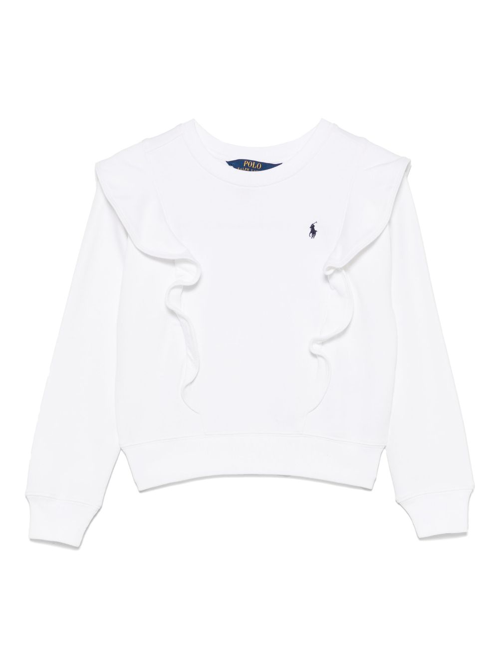 POLO RALPH LAUREN KIDS Sweater met ruches afwerking Wit