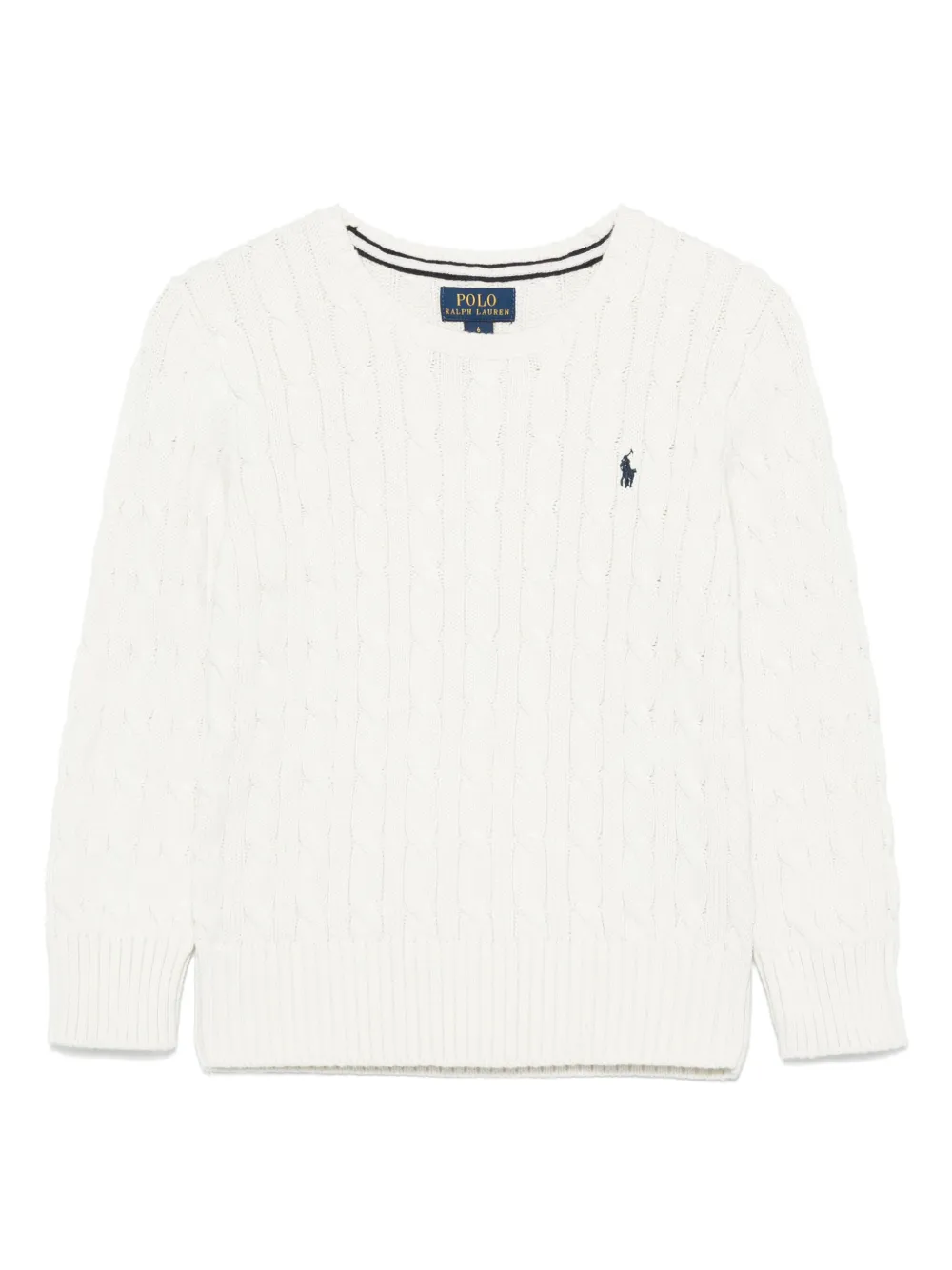 POLO RALPH LAUREN KIDS cable-knit sweater Wit