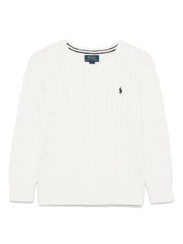 POLO RALPH LAUREN KIDS ケーブルニット セーター | ホワイト