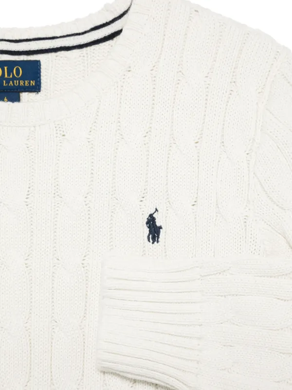 POLO RALPH LAUREN KIDS Suéter De Tricô | Branco | FARFETCH BR
