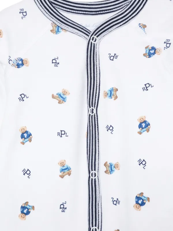 POLO RALPH LAUREN KIDS Polo Bear Cotton Pajamas White FARFETCH TR
