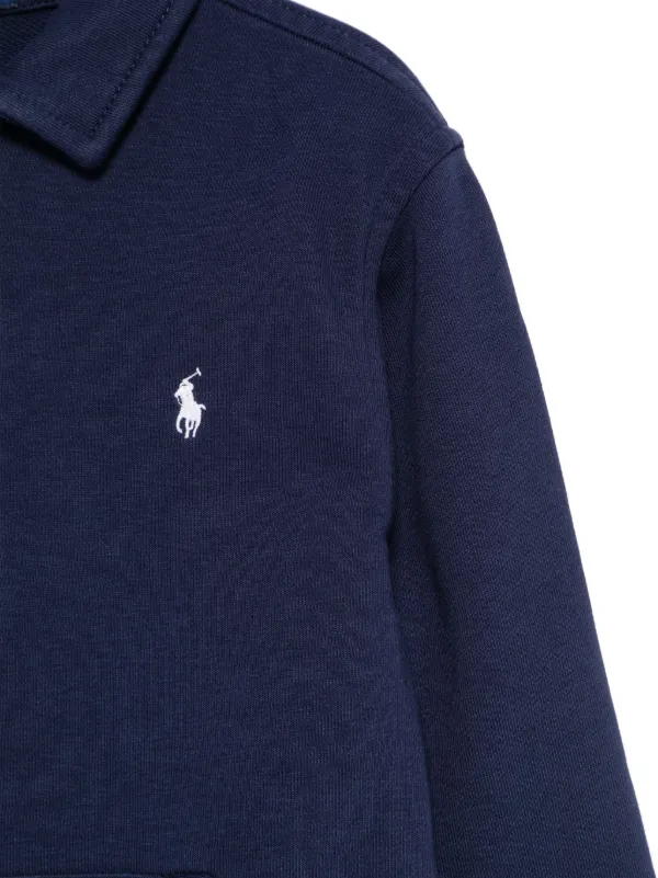 POLO RALPH LAUREN KIDS short-zip Sweatshirt | Blue | FARFETCH