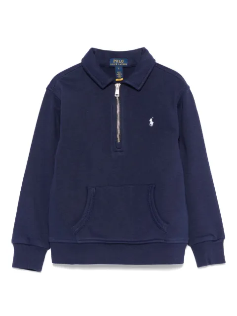 POLO RALPH LAUREN KIDS short-zip sweatshirt