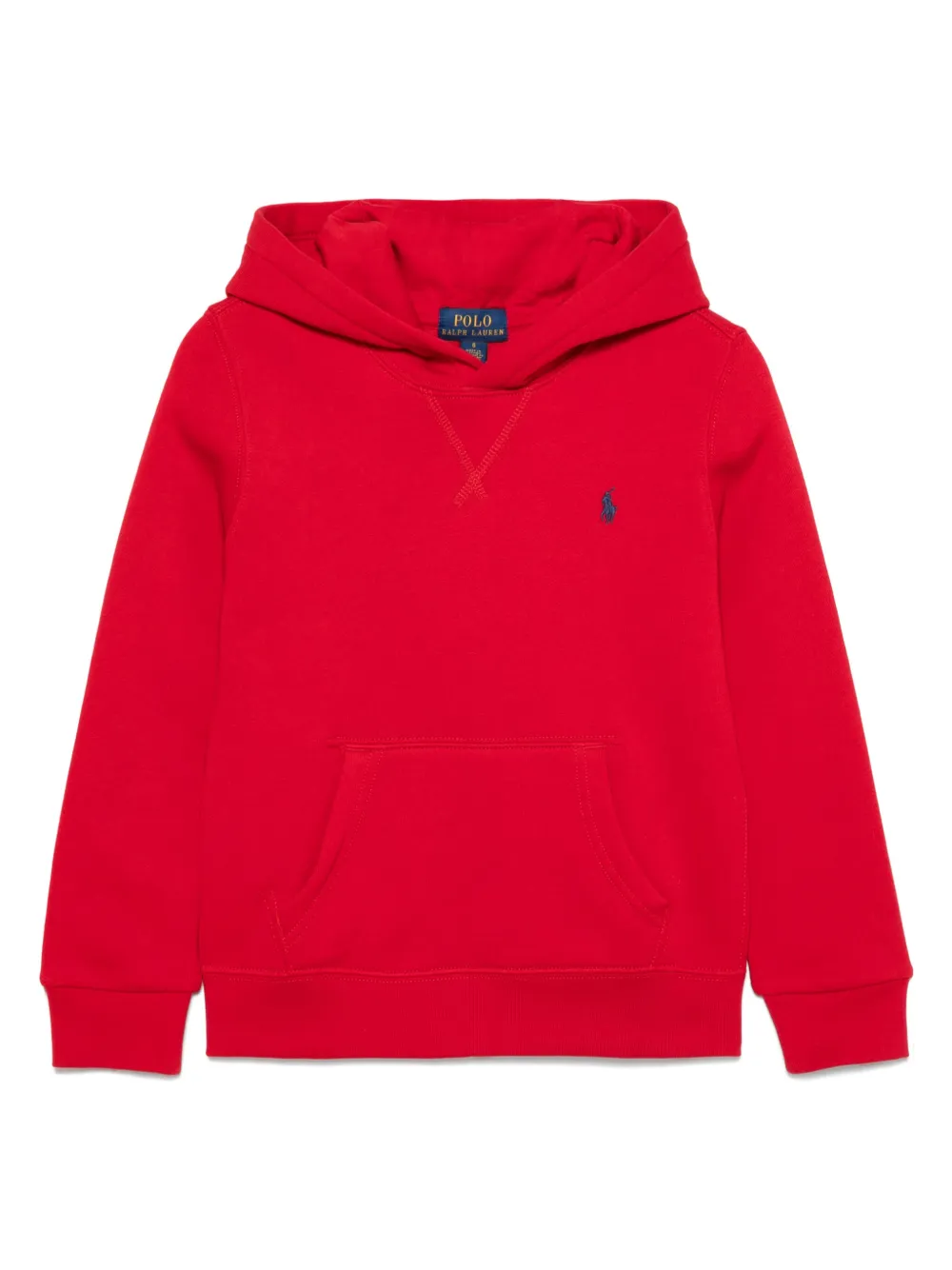 POLO RALPH LAUREN KIDS jersey-texture hoodie Rood