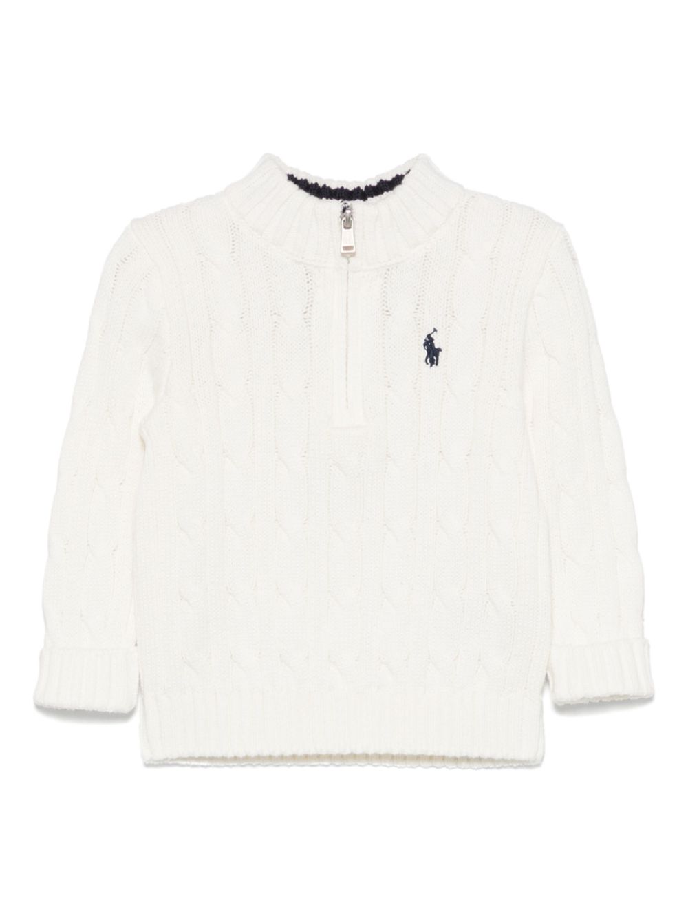 POLO RALPH LAUREN KIDS cable-knit sweater - White