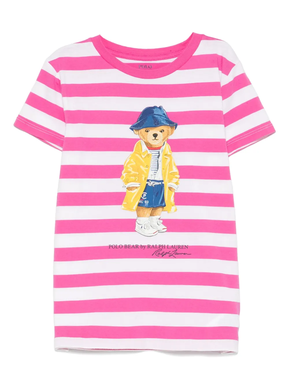 POLO RALPH LAUREN KIDS T-shirt met teddybeerprint Roze