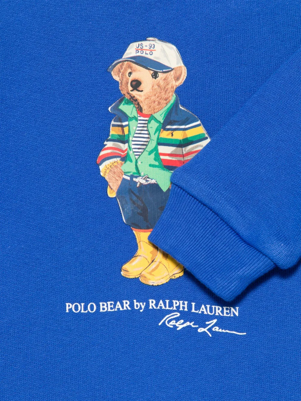Polo Ralph Lauren Ralph Lauren Polo Bear Graphic Sweatshirt Romper In Blue