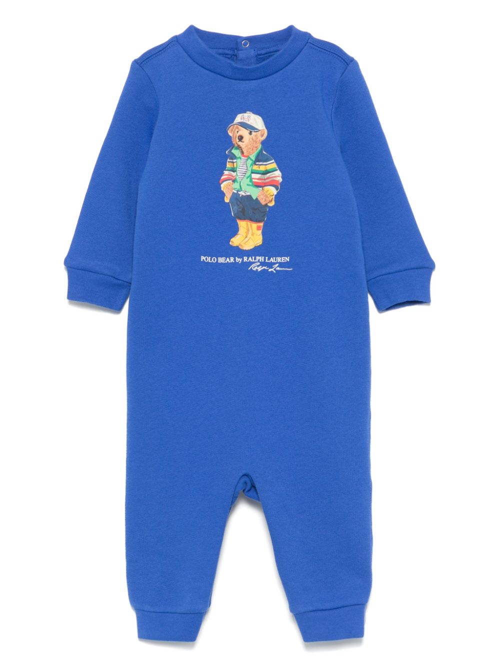 POLO RALPH LAUREN KIDS Polo Bear-motif romper - Blue